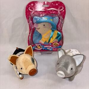 Toy Teck Tea Cup Piggies Electronic / Singing Set Of 2 Bride & Groom & Outfit